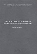 Copertina  Guida alla catalogazione di bandi, manifesti e fogli volanti