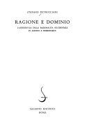 Copertina  Ragione e dominio : l'autocritica della razionalità occidentale in Adorno e Horkheimer