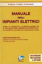 Copertina  Manuale degli impianti elettrici : [guida al progetto, all'installazione ed al collaudo degli impianti elettrici in B.T. in conformità alle norme CEI e disposizioni di Legge]
