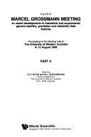 Copertina  [The fifth Marcel Grossmann meeting on recent developments in theoretical and experimental general relativity, gravitation and relativistic field theories : proceedings of the meeting held at the University of Western Australia, 8-13 August 1988] Part A