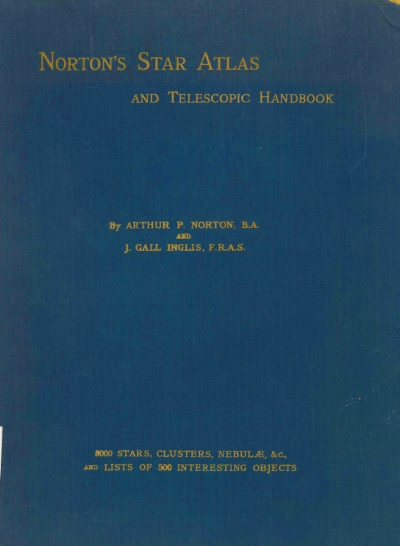 Copertina  A star atlas and reference handbook  : (epoch 1950) : for students and amateurs : covering the whole star sphere, and showing over 9000 stars, nebulæ, and clusters; with descriptive lists of objects mostly suitable for small telescopes; notes on planets, star nomenclature, &c.