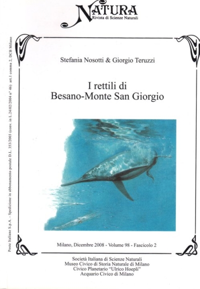Copertina  I rettili di Besano-Monte San Giorgio