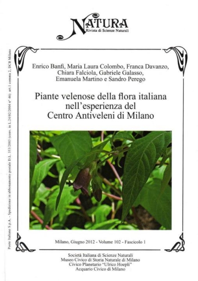 Copertina  Piante velenose della flora italiana nell'esperienza del Centro Antiveleni di Milano