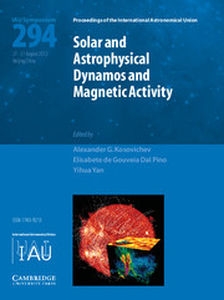 Copertina  Solar and astrophysical dynamos and magnetic activity : proceedings of the 294. symposium of the International Astronomical Unione held in Beijing, China, August 27-31, 2012