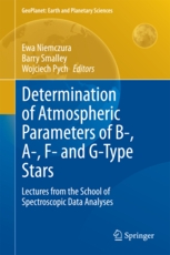 Copertina  Determination of atmospheric parameters of B-, A-, F- and G-type stars : lectures from the School of spectroscopic data analyses
