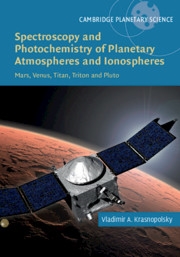 Copertina  Spectroscopy and photochemistry of planetary atmospheres and ionospheres : Mars, Venus, Titan, Triton, and Pluto
