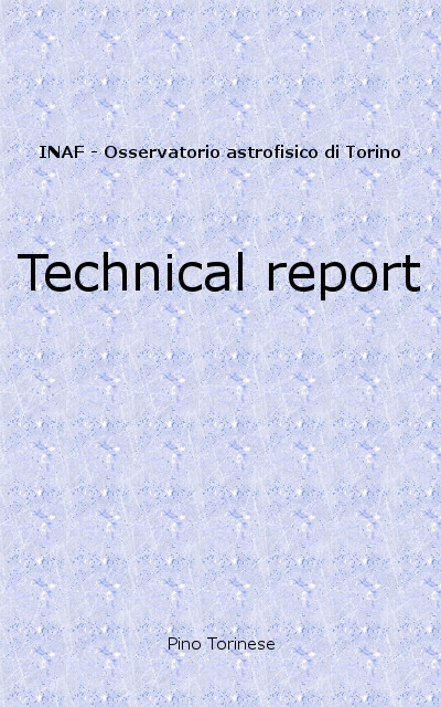 Copertina  Manuale per l'uso del sistema di acquisizione dati automatico da coordinatometro all'Osservatorio di Torino