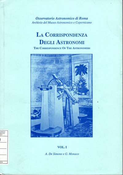 Copertina  Vol. 1: I. Porro, A. Secchi, L. Respighi, A. Dorna